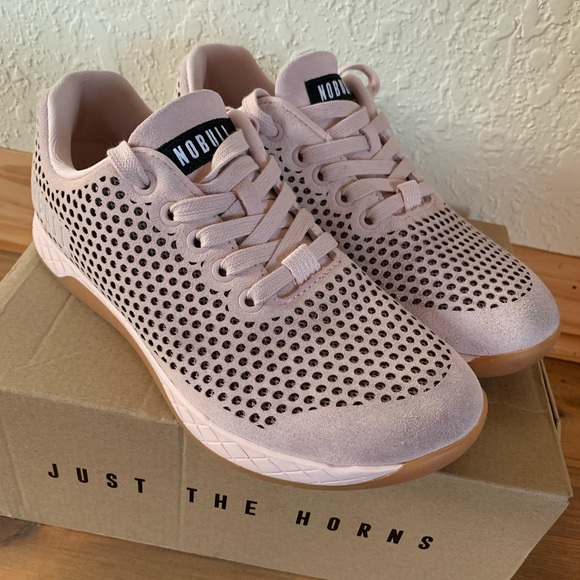 nobull blush suede trainer